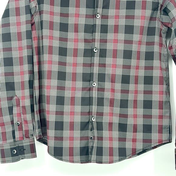Van Heusen Flex Boys Plaid Button Down Shirt Medium 10/12 Multicolor Long Sleeve - Picture 4 of 12